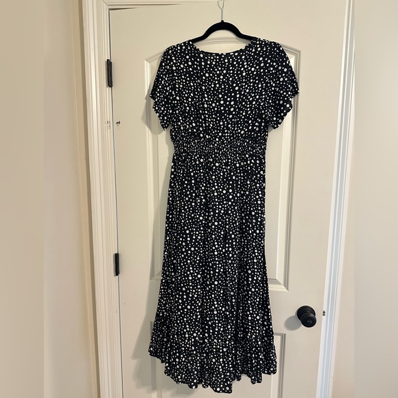 SHEIN Black & White Polka Dot Dress - Picture 3 of 4